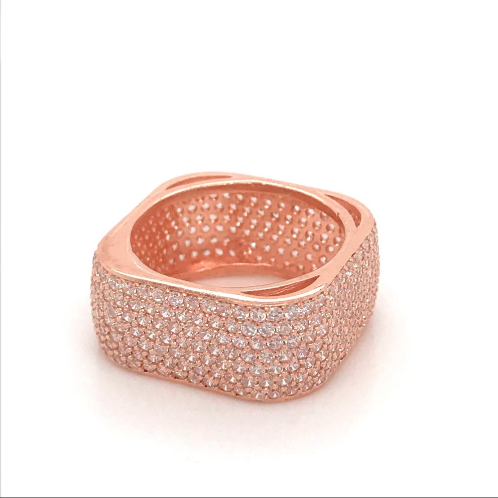 White Stone Silver Ring 925.